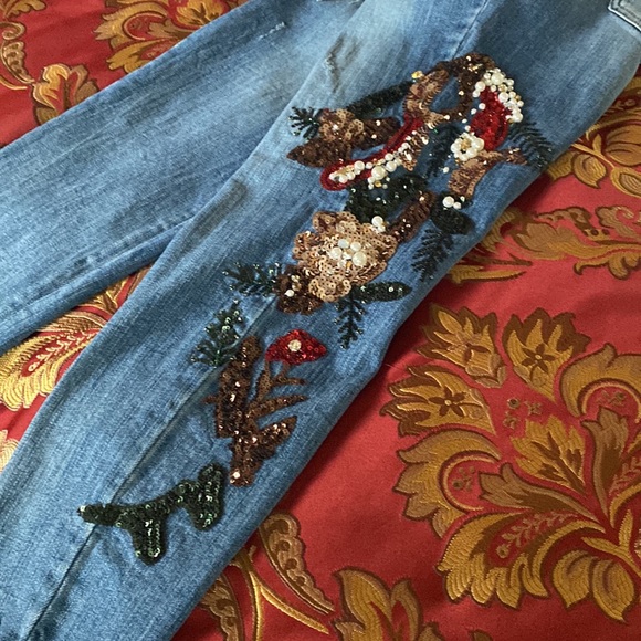 Boyfriend slim-fit high rise baggy leg jeans - Picture 3 of 9